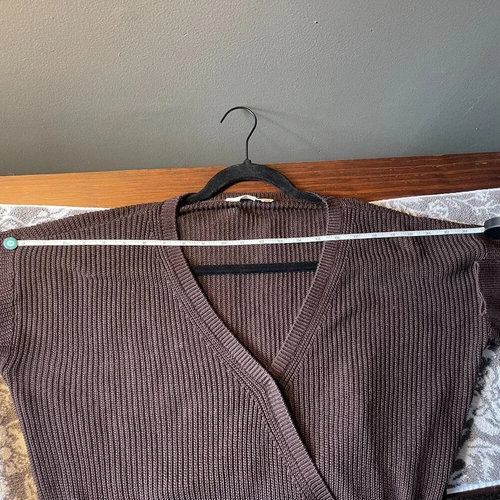 NWOT Women's Wrap Sweater Chocolate-Large - Picture 10 of 14